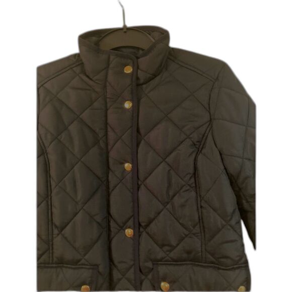 J. Crew Black Quilted Jacket Snap Closure Size Small - Picture 4 of 13